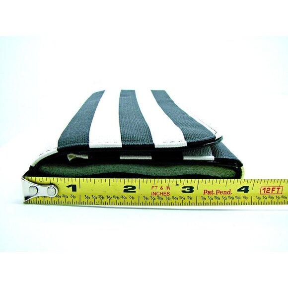 Kut From The Kloth Striped Slim Vegan Tri-fold Wallet Snap Closure NWOT - Picture 9 of 11